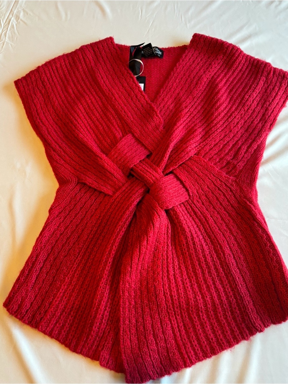 Olivers Red Ribbed Tie-Front Sweater Cardigan